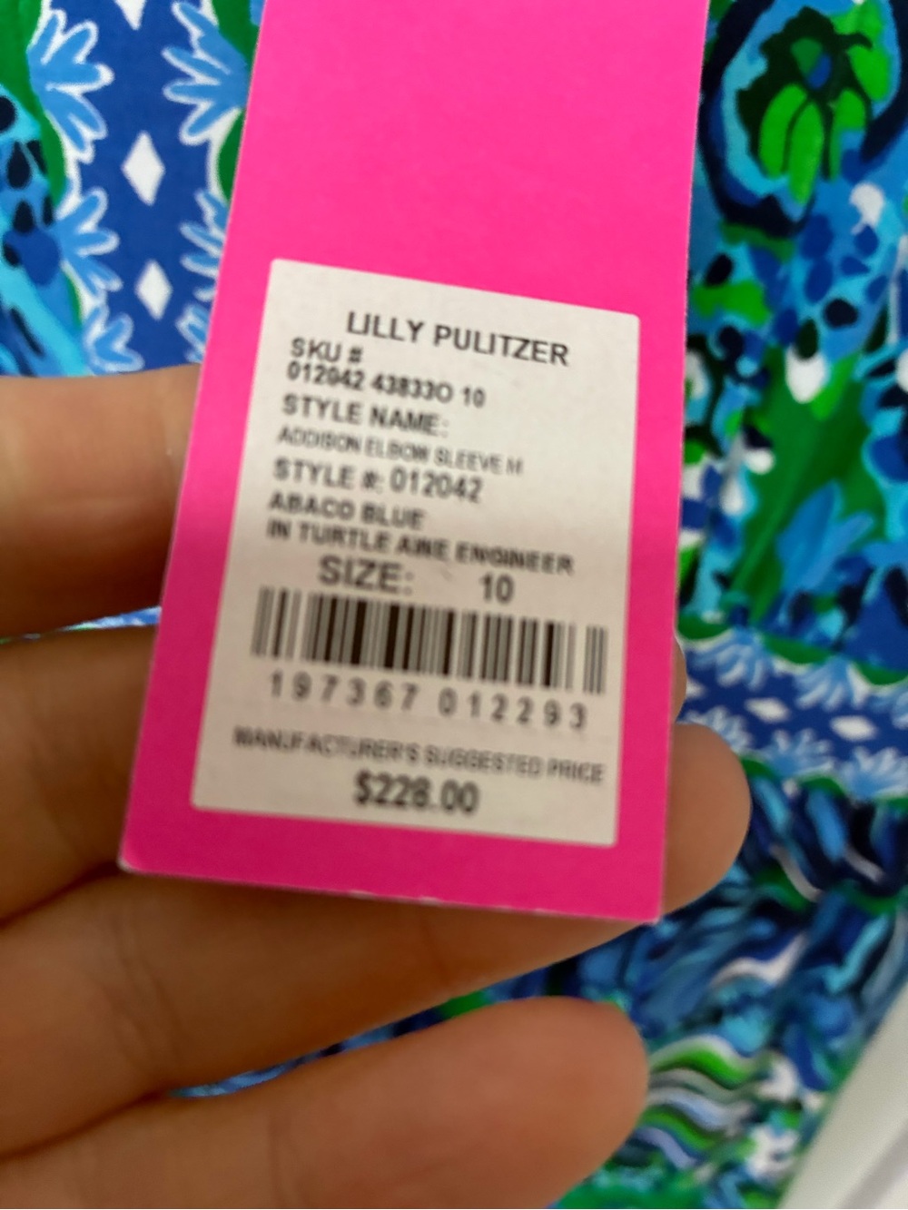 Lilly Pulitzer NWT Blue & Green Floral Maxi Dress - Picture 5 of 5